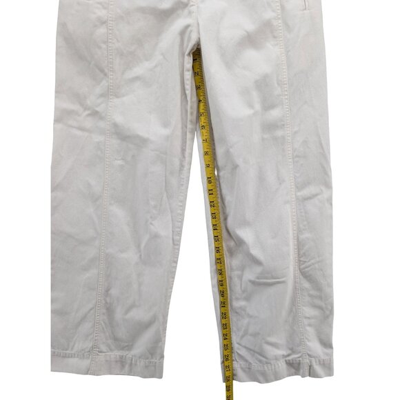 Club Monaco Wide Leg Pants Womens Cream High Rise Flat Front Size 6 - Picture 10 of 11